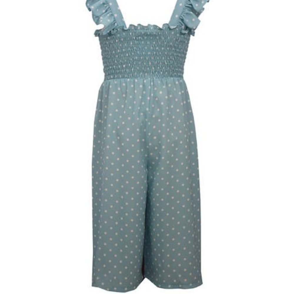 Bonnie Jean - Blue dots Jumpsuit - Picture 2 of 4